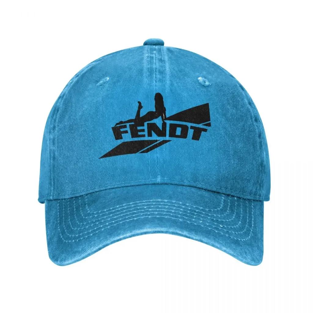 Fendt Traktor Landwirtschaft Landwirtschaft Männer Frauen Baseballkappen Used Denim Hüte Kappe Vintage Outdoor Sommer Kopfbedeckung