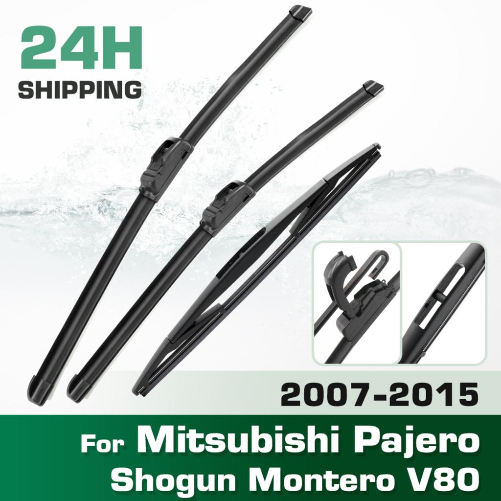 For Mitsubishi Pajero Shogun Montero V80 2007-2015 2008 Wiper Front & Rear Wiper Blades Windshield Windscreen Window 22"+20"+12