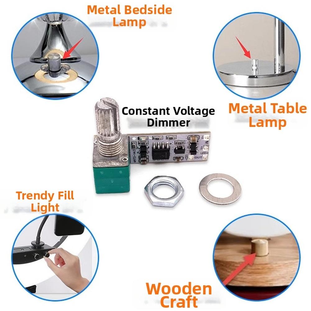 LED Dimmer Module With Switch Board Brightness Knob Adjustable For LED Strip For Test Measurement Tool Accessory