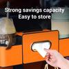 Car Seat Organizer with ABS Box & Tissue Holder. Double Storage for Snacks/Drinks. Easy Install, Durable Resin for All Cars