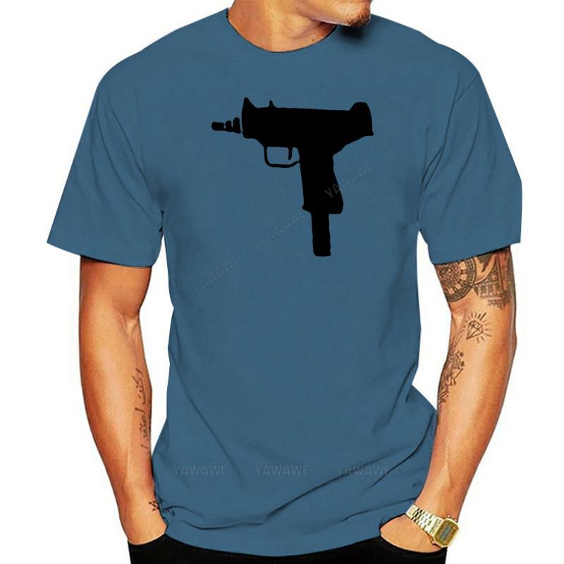 

Men Round neck tshirts Camiseta blanca y negra Vintage de Uzi Gun RARE Kanji japonés KYC S M L XL unisex Oversized teeshirt 4XL