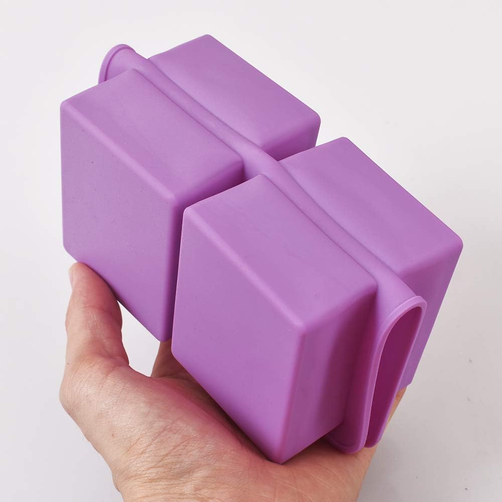 Dicke Silikon Rechteck Seifenformen, DIY Handgemachte Seifenformen mit Ozeanwellenmuster für Milchseife Gelee Pudding Mousse Form