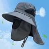 Lightweight Summer Hat Breathable Mesh Bucket Hat 360-Degree Sunshade Fisherman with Detachable Face