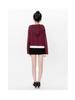 Women's Burgundy Raglan Zip-Up Hooded Sweatshirt Jacket - Spring/Autumn 2025 Design