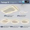 Modern Minimalist Ceiling Light Package with Smart Home Integration for Whole House