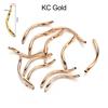 100pcs/lot Smooth Copper Curved Tube Spacer Beads Crimp End Connectors For Bracelet Necklace DIY Jewelry Making Accessories