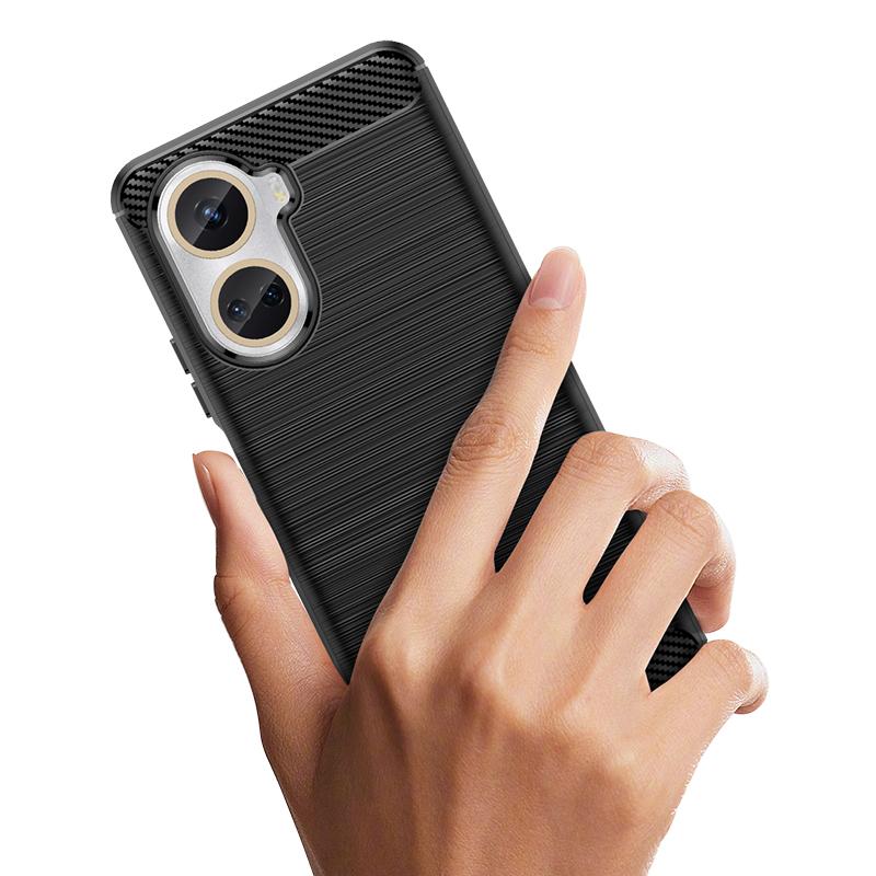 Luxury Carbon Fiber Case for Nova 10 SE Huawei Nova 10se Full Protective Soft Cover for Nova10 Se Shockproof Silicone Case