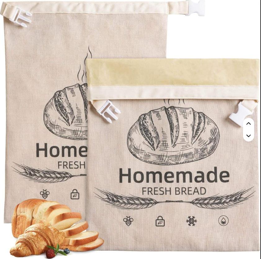 Beeswax Bread Bag Can Be Reused. Beeswax Bag Food Preservation Bag 2 Pieces