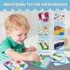 Montessori Busy Board Ruhiges Lernspielzeug Sensorisches Brett 3D-Aktivitätenbuch Puppenhaustasche Lernen der Feinmotorik für Kinder