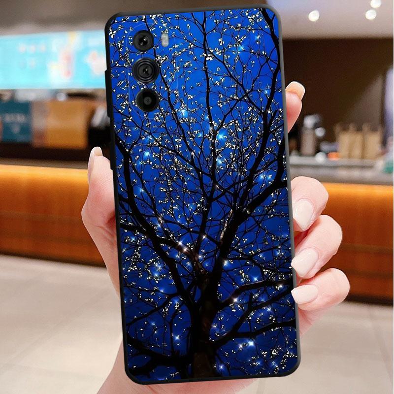Phone Case For Motorola Edge 50 40 Pro 60 50 40 30 Ultra Neo Fusion Moto G85 G72 G53 G54 G84 G13 G32 Night Butterfly tree