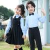 Girls' college buckle dress, autumn girls' JK pleated skirt, middle-aged and older children's performance vest skirt