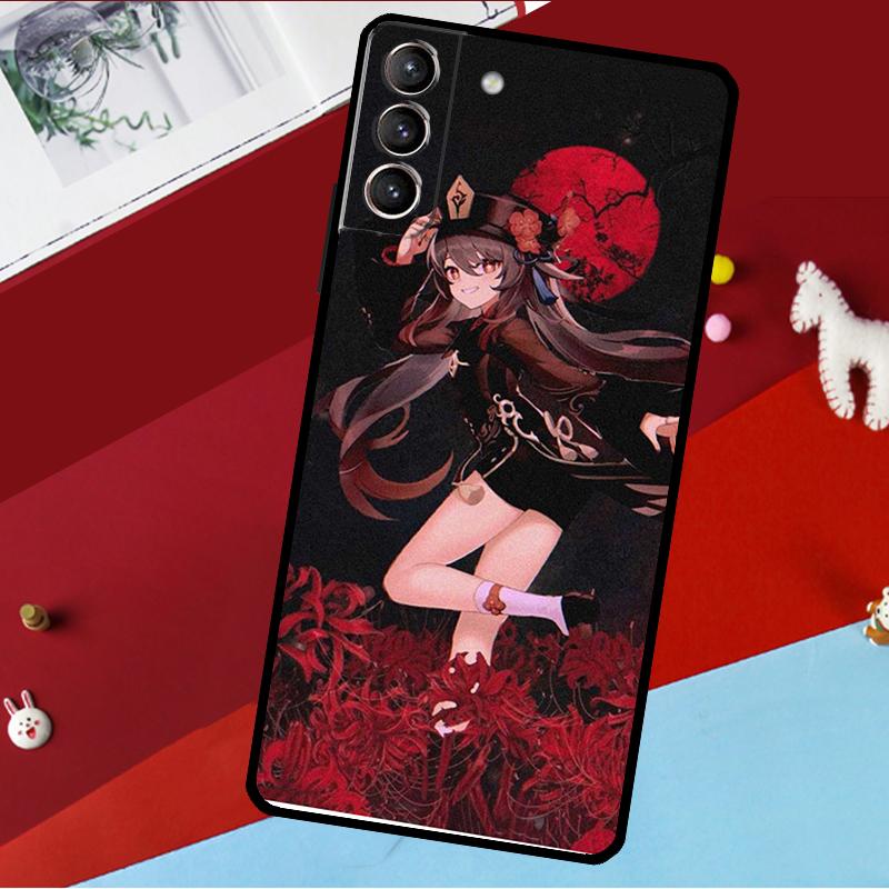 Genshin Impact Hutao Funda For Samsung Galaxy S26 S25 S24 S21 S22 S20 Ultra S9 S10 Plus S23 FE S25 FE Phone Case