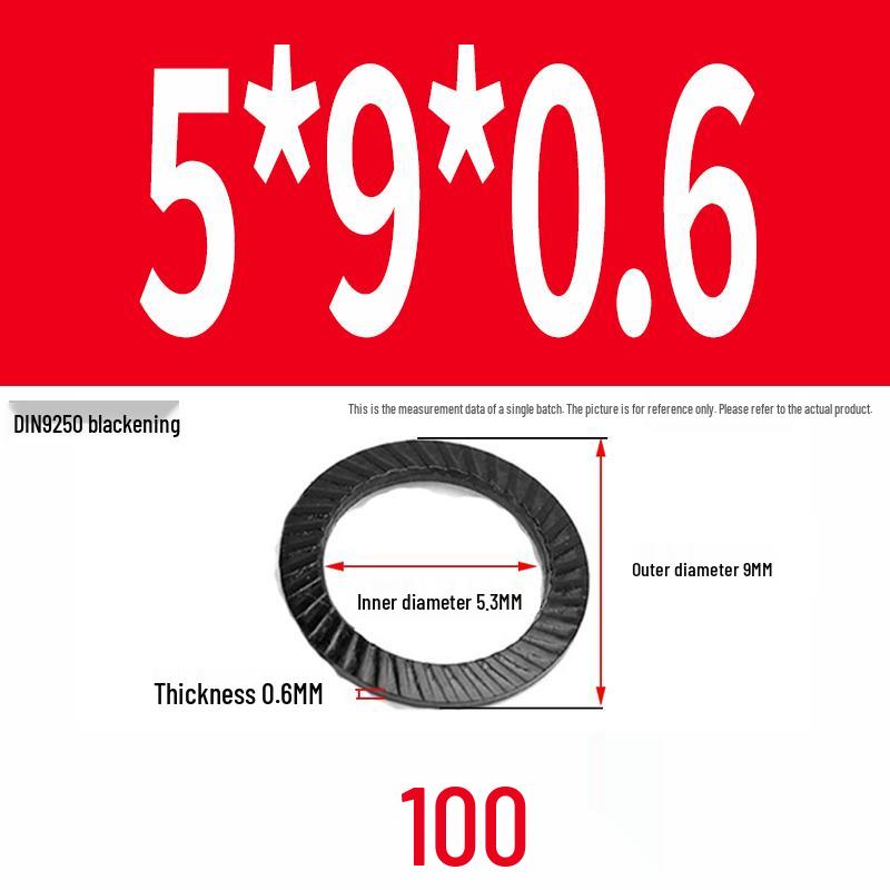 Double-Sided Serrated Lock Washer, 65Mn Steel & 304 Stainless, Anti-Loosening & Anti-Slip, Self-Locking