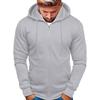 Felpa con cappuccio da uomo in velluto a coste con zip e manica lunga a spalle basse, felpa con cappuccio casual per l'uso quotidiano