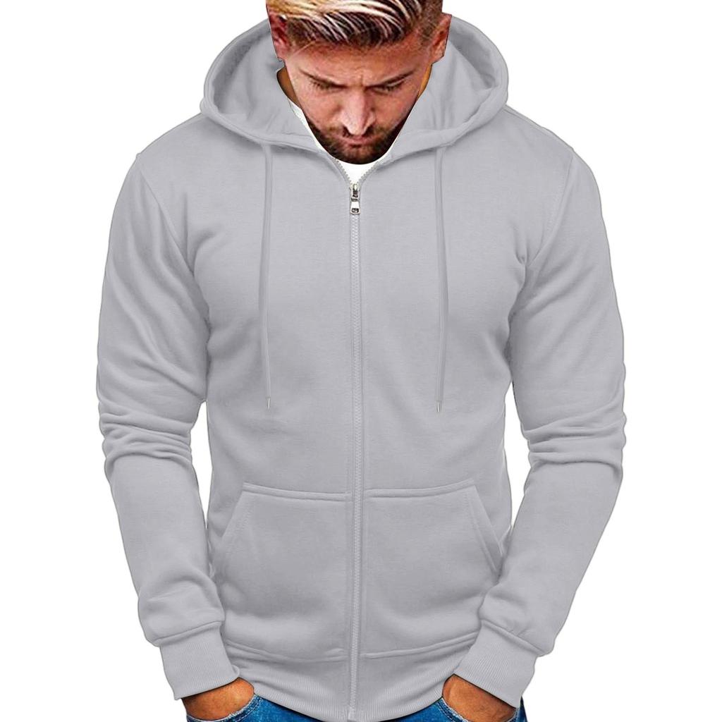 Felpa con cappuccio da uomo in velluto a coste con zip e manica lunga a spalle basse, felpa con cappuccio casual per l'uso quotidiano