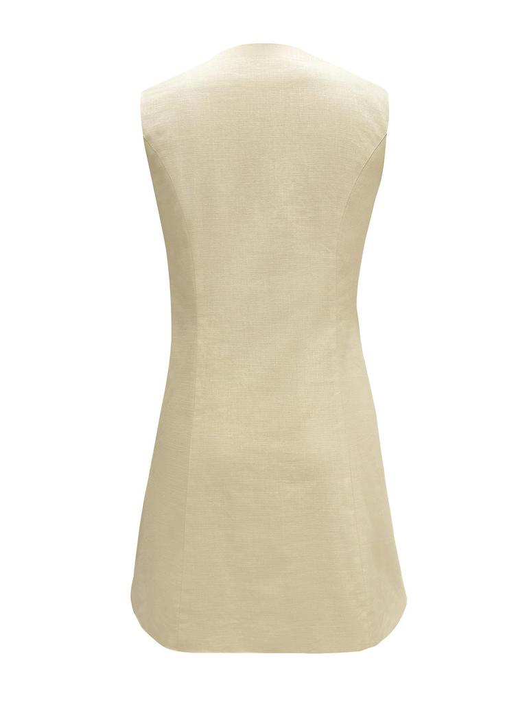 European & American Women's Sleeveless Button-Up Elegant Mini Skirt - Summer Slim Fit Socialite Style