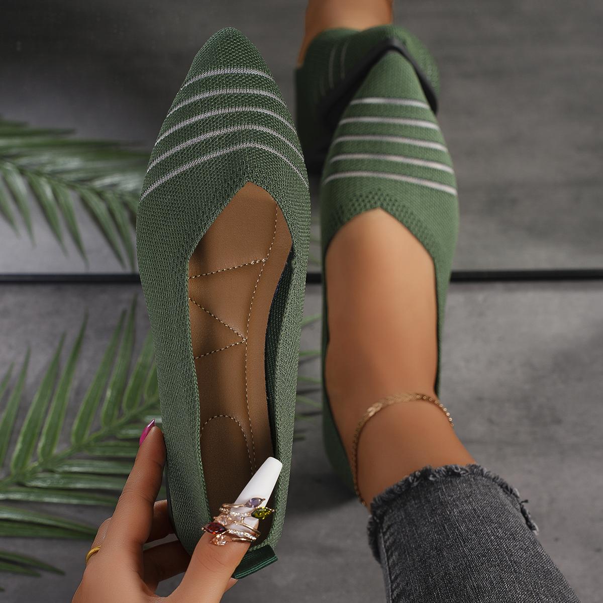 Женская обувь на плоской подошве Весенние новые остроносые лоферы Балетки Эластичные — фото 6