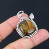 Cushion Picture Jasper Gemstone Artisan Unique Mother Pendant Sterling Silver