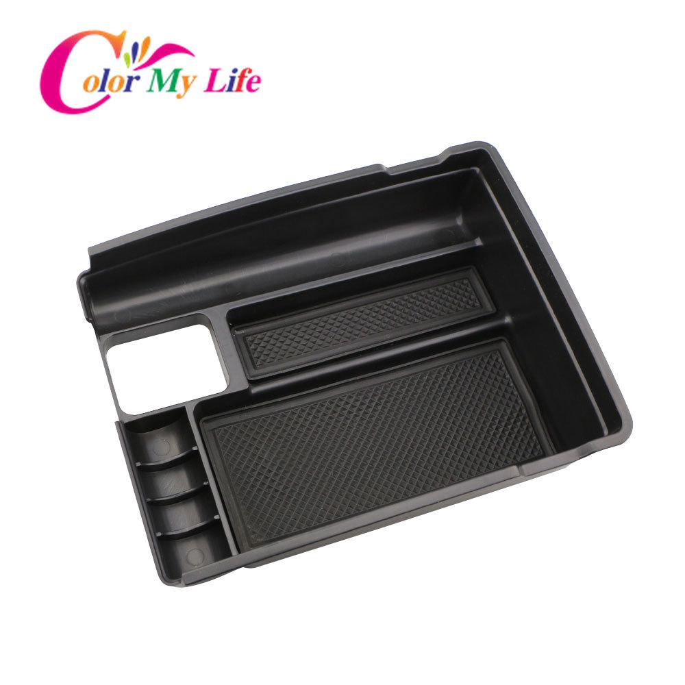 Color My Life ABS Car Central Storage Pallet Armrest Container Box Case for Nissan X-trail Xtrail T32 2014 -