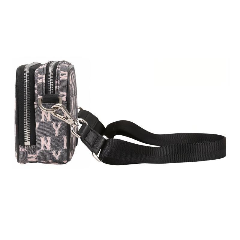 MLB Monogram Collection Polyester Camera Bag, Shoulder Bag, Crossbody Bag Mini Unisex Cherry Blossom Pink Casual 32BGDM011-50L