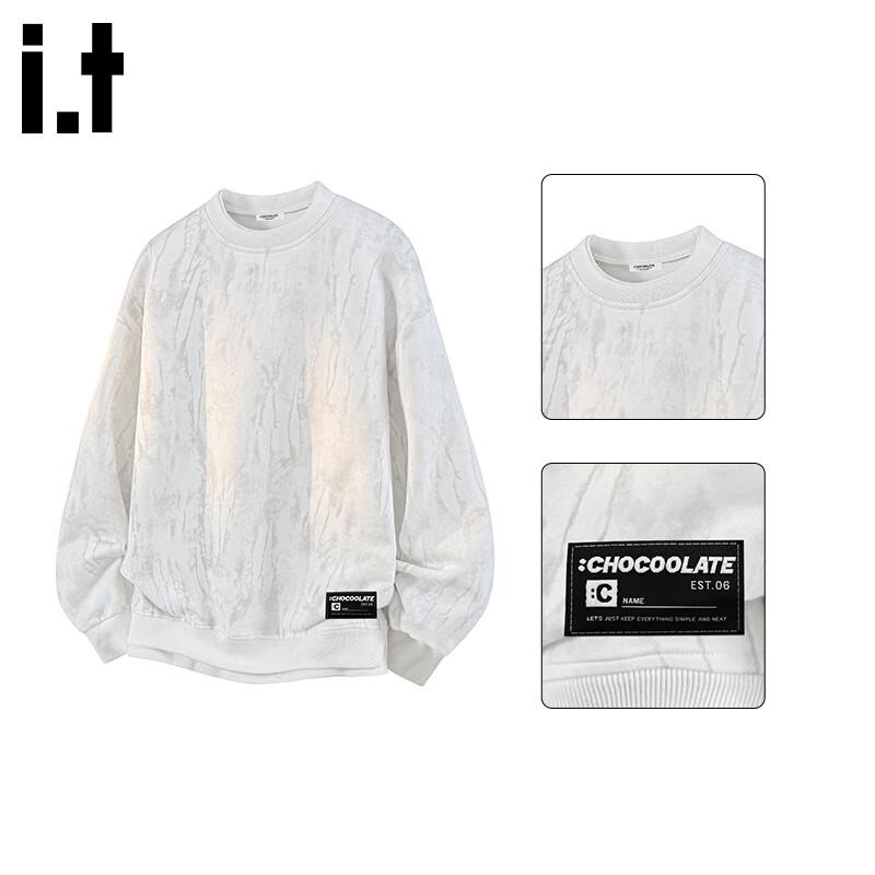 CHOCOOLATEit Men's Faux Two-Piece Tie-Dye Sweatshirt