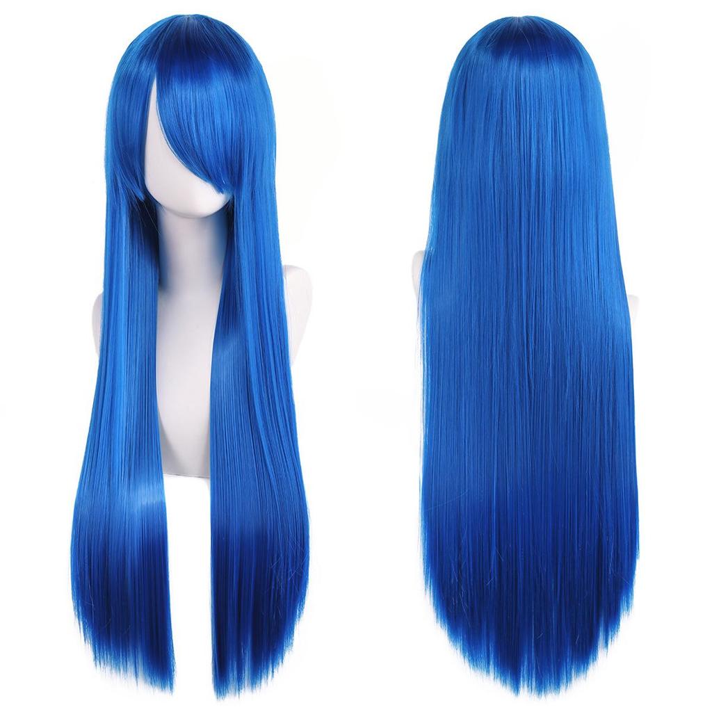 Mao Niang Stil 80cm Lange Gerade Cosplay Perücke, Unisex, Bunt und Vielseitig
