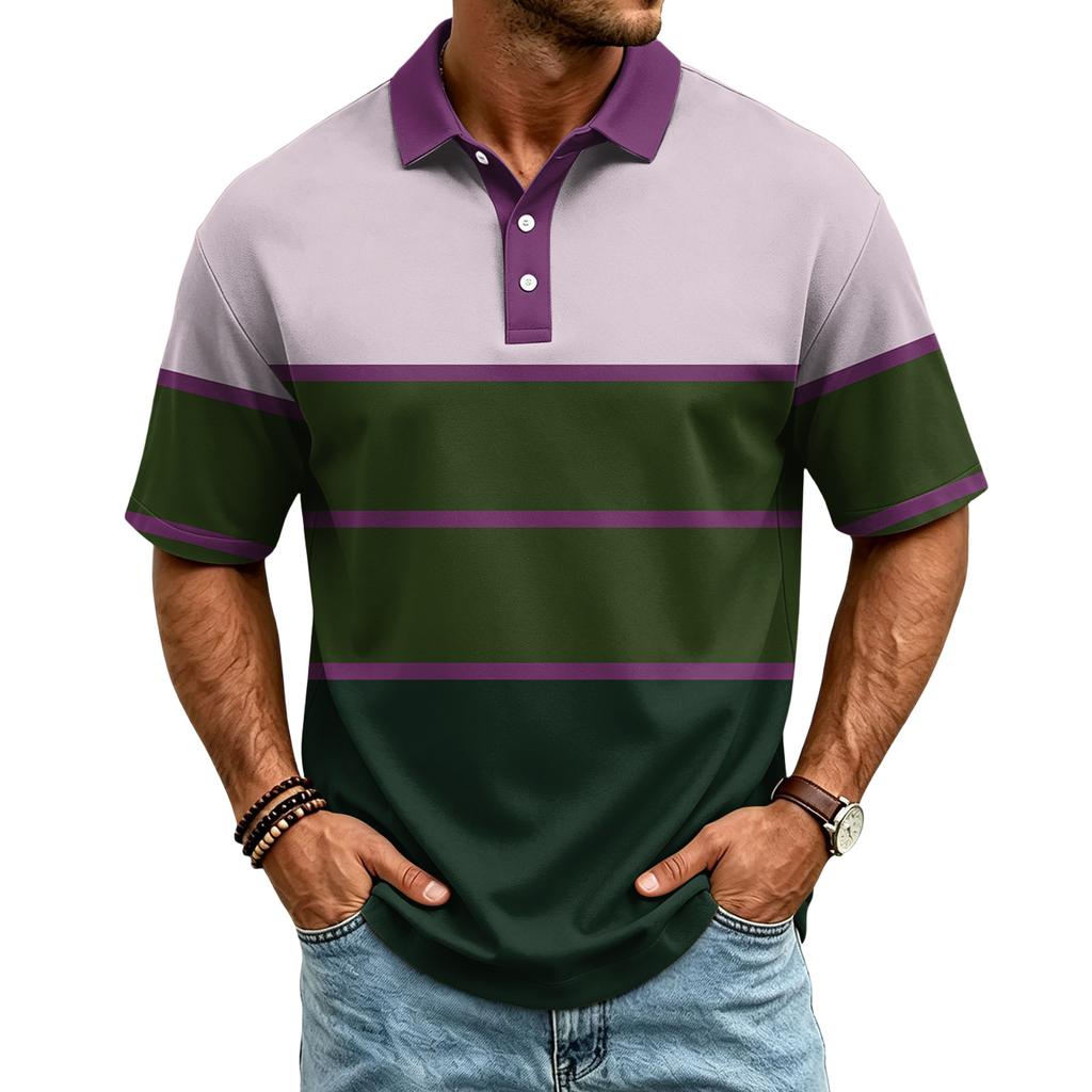 Men's Casual Quick Dry Mesh Polo Shirt Golf Shirt Breathable Lightweight Sport Tee with Button Placket and Short Sleeves