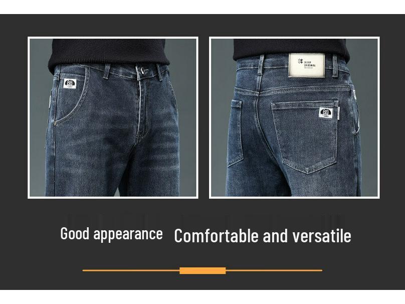 Playboy Men's Slim Fit Straight Leg Stretch Jeans