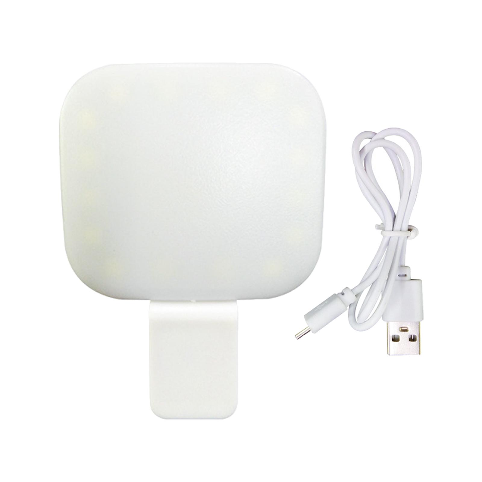 

Selfie Light Rechargeable LED Video Lamp Phone Light for Professional Cameras Vlog Video Recording Video Conference Photo білий