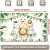 2D Baby Shower Jungle Lion & Zebra Animals Photo Booth Banner