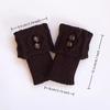 1 Pairs Autumn Winter Women'S Short Rhombus Flip 2 Button Foot Warmer Knitted Fabric Socks Fashion Boot Cover Leg Warmers