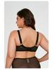 Sutiã de Renda Plus Size Anti-Queda para Mulheres - Respirável, Bojo Completo, Design Emagrecedor e de Suporte