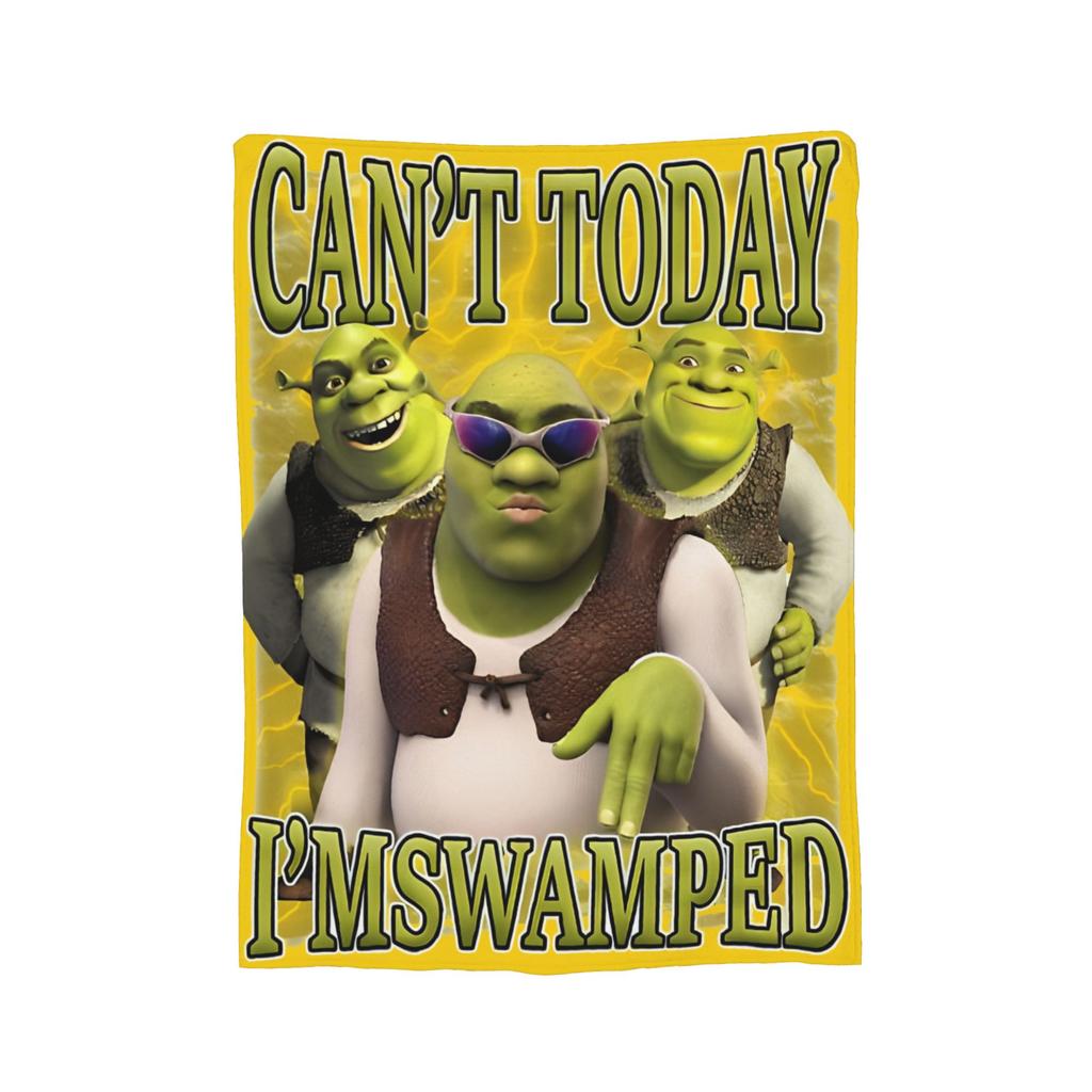 Funny  S-Shreks Pattern Blanket Cover  Plush Throw Blanket Summer Air Conditioning Decoration Ultra-Soft Warm Bedsprea,