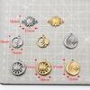 4 Styles Stainless Steel Sun Pendant Connector - Creative Vacuum Plated Handmade Ornament