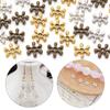 100pcs 9mm Alloy Snowflake Spacer Beads Metal Loose Spacer Beads For Jewelry Making DIY Crafts Bracelets Necklace Accessories