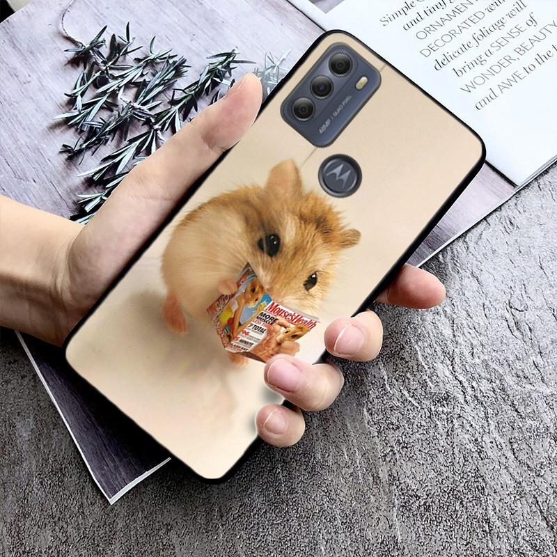 Cute Hamster Phone Case For Moto G84 G04 G22 G31 G32 G42 G52 G10 G20 G30 G60 G13 G14 G50 G100 G73 G23