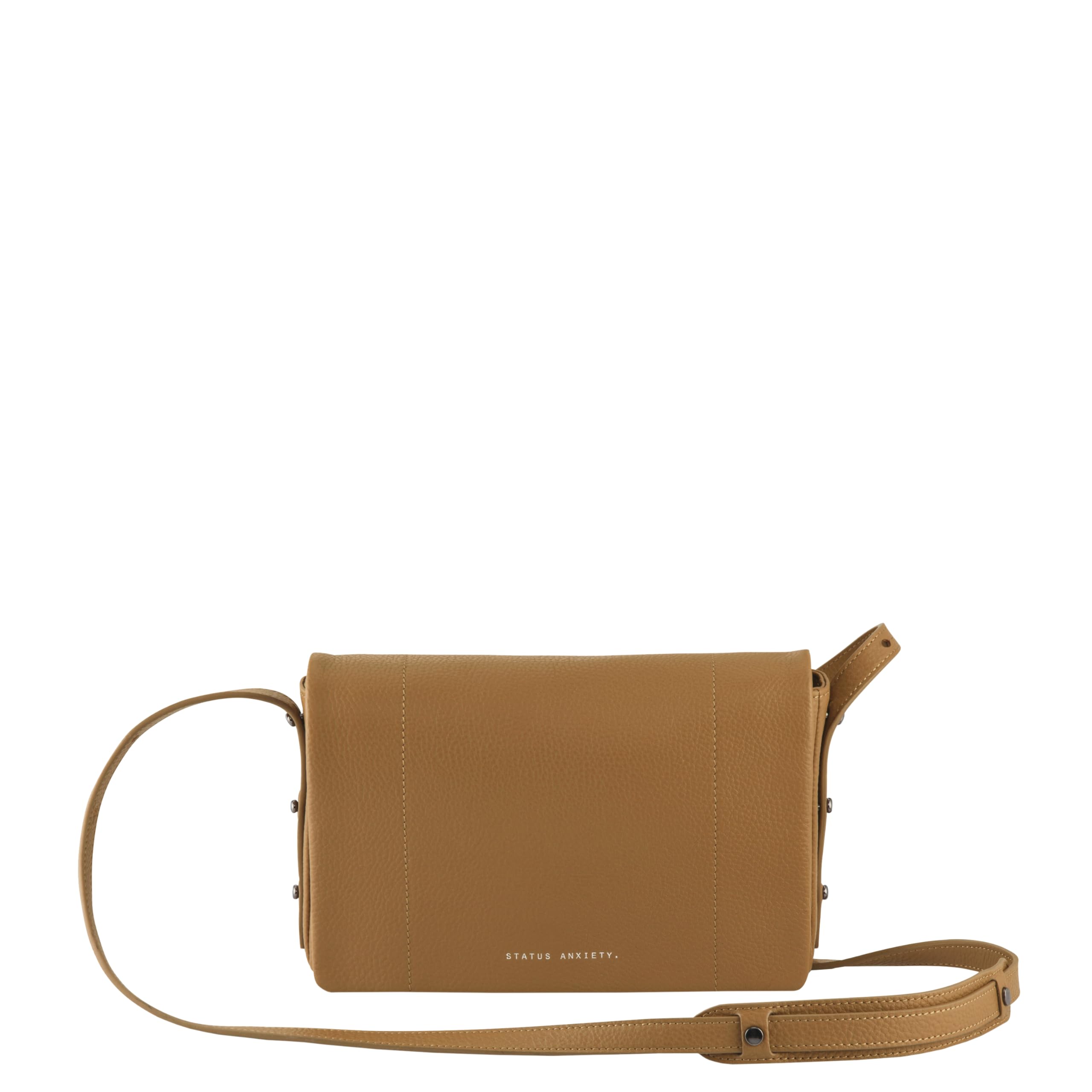 

SUCCUMB Shoulder Bag for Crossbody Adult Leather Korean Leather Tan [Status Anxiety] Women, Bag, Bag, Strap, Cowhide, Bag,