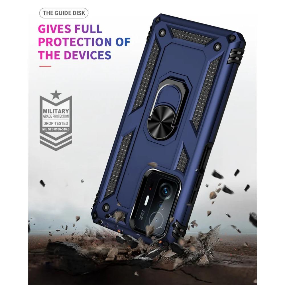 Mi11T Case Shockproof Bumper Armor Phone Cases For Xiaomi11T Xiaomi Xiomi Mi 11T 11 T Pro Car Magnetic Holder Ring Stand Cover
