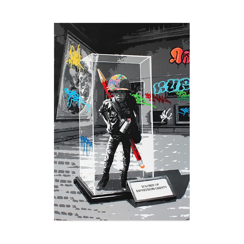 Banks Graffiti Art Canvas Painting Modern Street Pop Art On the Wall Cuadros Pictures for Living Room Home Decoration