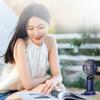 Handheld Digital Display Small Fan Small Foldable Office Desktop Can Be Used for Outdoor Neck Hangers