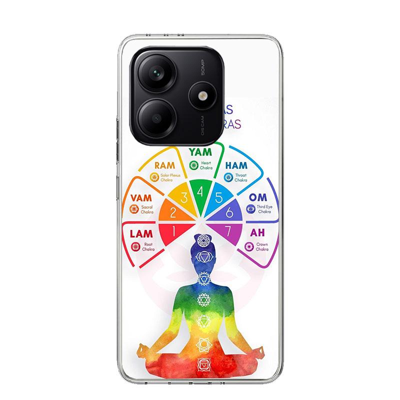 Yoga Chakra Spiritual Energy Universe Phone Case For Xiaomi Redmi Note 15 14 13 12S 12 Pro Plus 11S 11E 11 11T 10S 10 Art Soft P