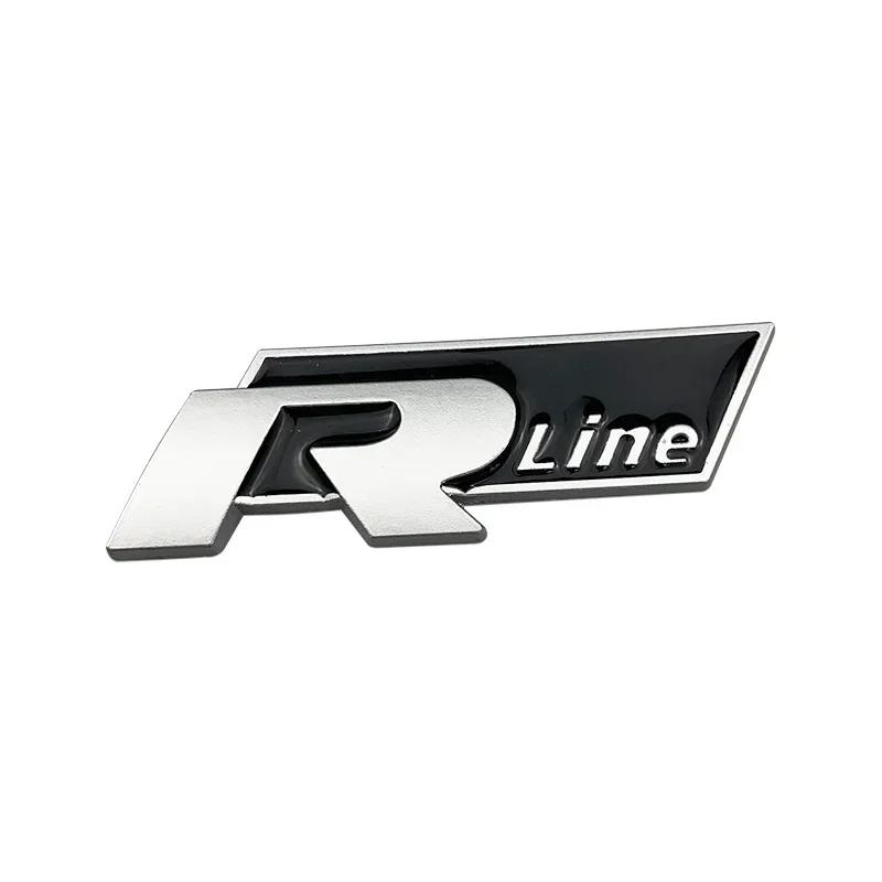 YKPSC1 VW 2026 Hot 3D Car Badge Decal Grill Side Rear Trunk Emblem Sticker for Volkswagen Rline R Logo Polo Passat B5 B6 B7 Golf Jetta