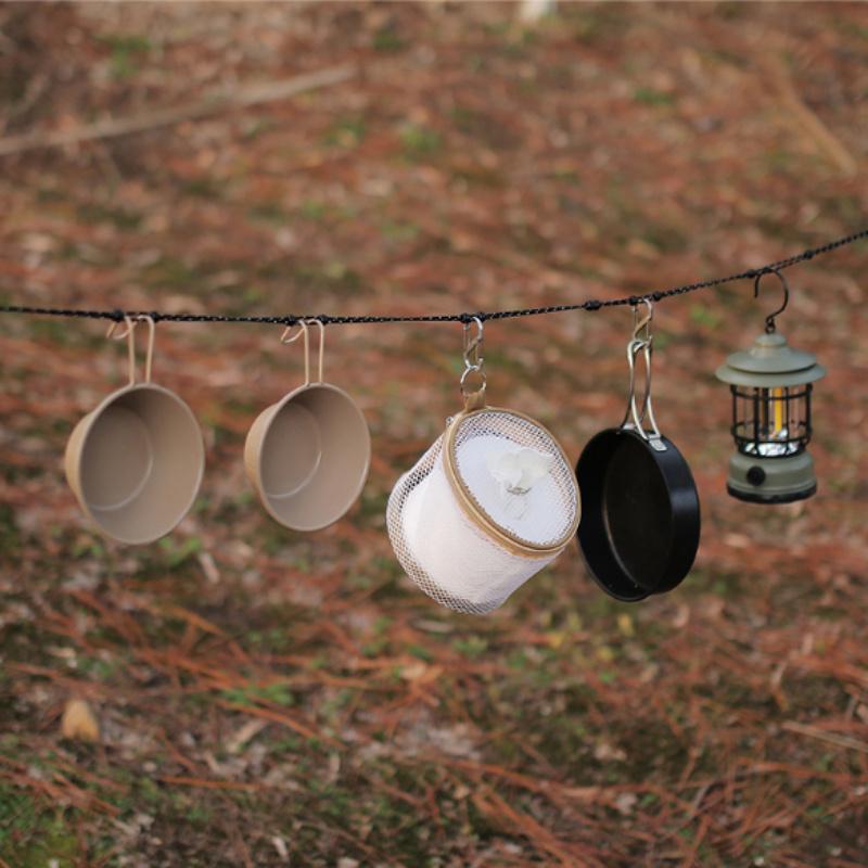 Tragbare 3-Meter Verstellbare Wäscheleine - Perlendesign für Outdoor-Camping & Reisen
