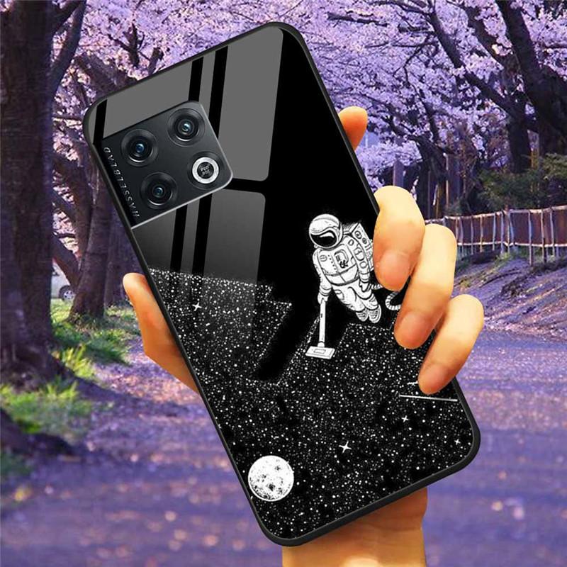 Für OnePlus 10 Pro 5G Hülle 6,7'' Gehärtetes Glas Sternenmarmor Harte Rückseite für One Plus 10Pro Funda Capa Oneplus10pro Coque