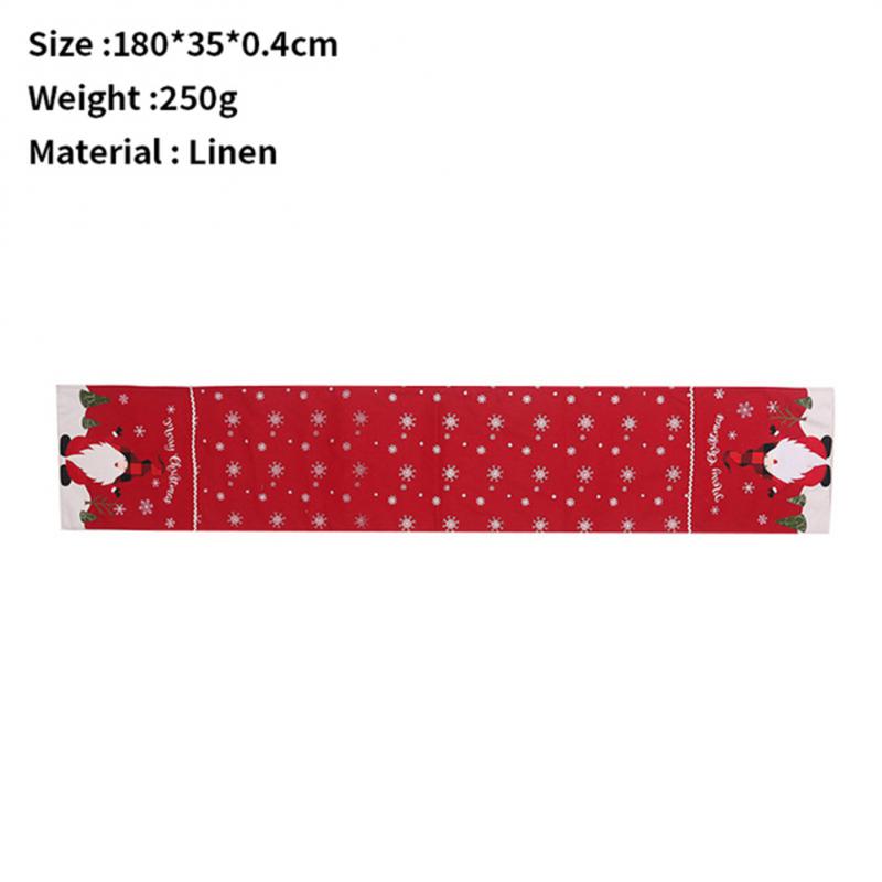 Christmas Table Runner Merry Christmas Decoration for Home Xmas Party Decor 2024 Navidad Notal Noel Ornament Happy New Year 2025