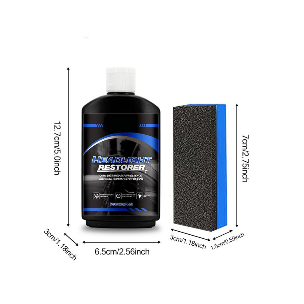 

Крем для восстановления автомобильных фар 120 г. Очиститель фар. Мгновенное обновление. Восстановитель с губкой. Полироль для ремонта фар. Очиститель.