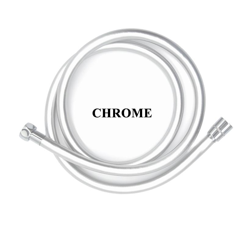 

Гибкая душевая трубка из ПВХ для ванной комнаты, туалета, биде, шланг для ручного распылителя, серебристый/черный/серый/золотой/розовое золото, 150 см, шланг для душа и сантехники 150cm серебряный