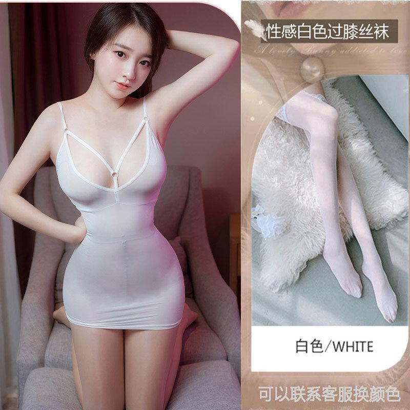 Sex one-piece clothes are convenient to take off, bed perspective clothes, sexy underwear, sex pajamas, milk leakage exposure clothes, open file.