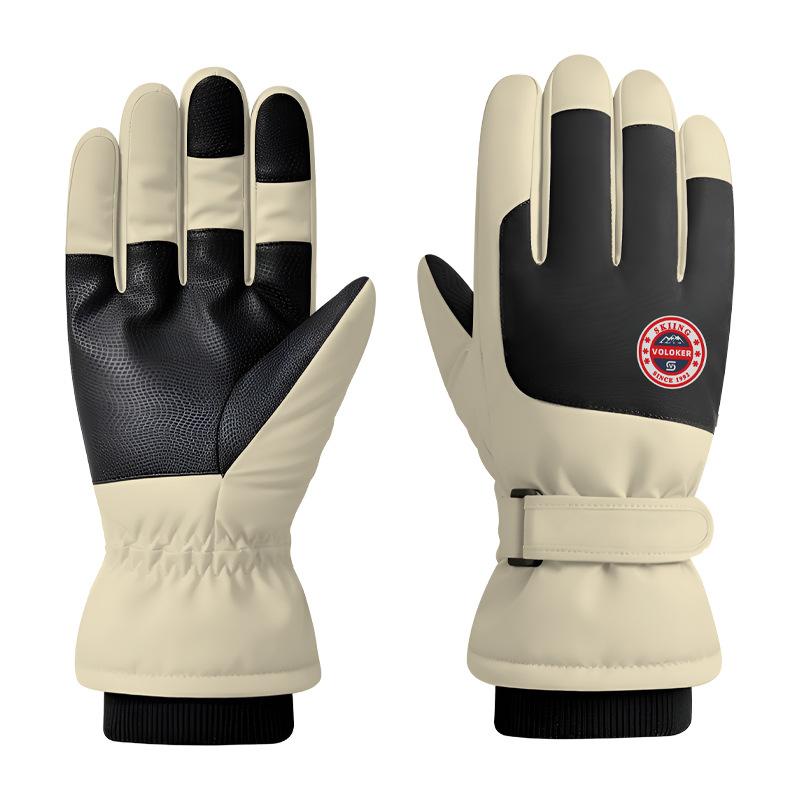 Adult Winter Ski Gloves for Men and Women Windproof Waterproof and Velvet Thickened Professional Outdoor Warm Cycling