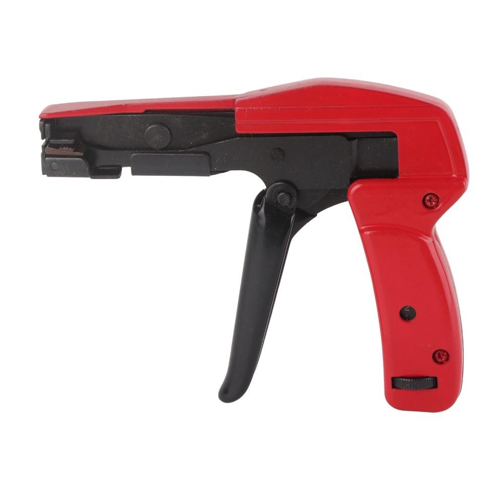 Hand Operated High Carbon Steel Cable Tie Tool Red Wear Resistant Cable Tie Gun Zip Tie Gun Nylon Cable Tie